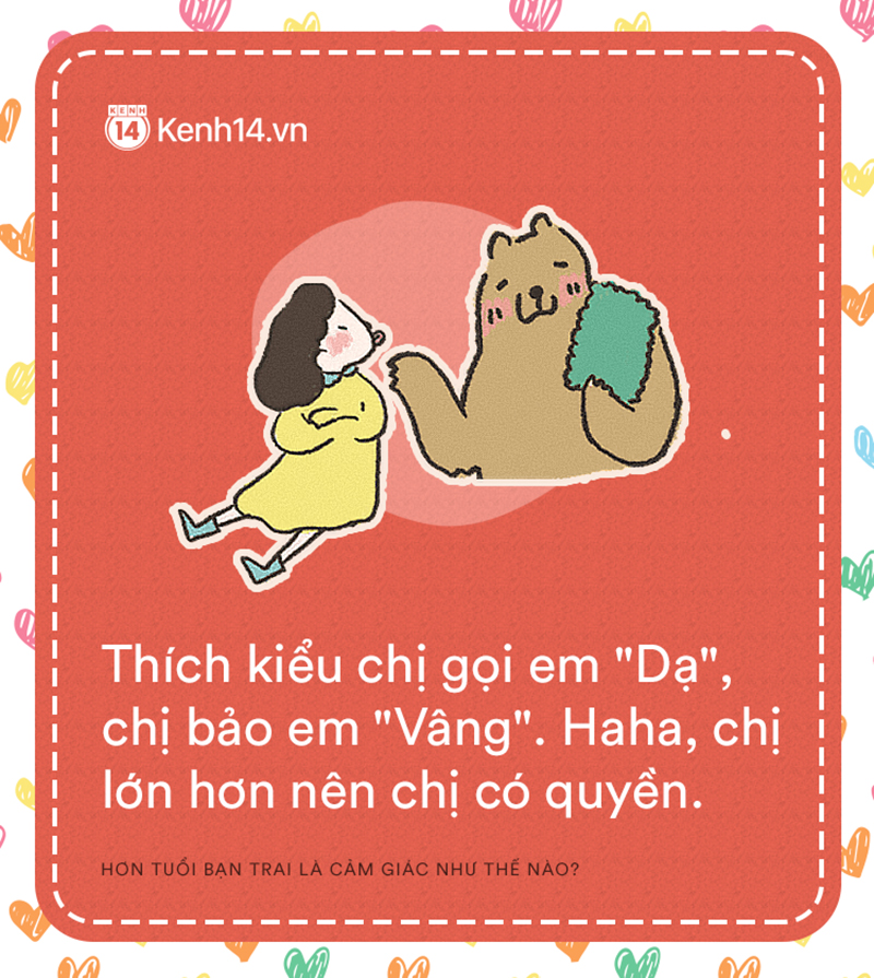 Yêu người kém tuổi như Chị đẹp là cảm giác như thế nào? Yêu người kém tuổi như Chị đẹp là cảm giác như thế nào?